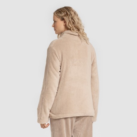 Felpa pile coral donna