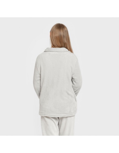 Felpa pile coral donna