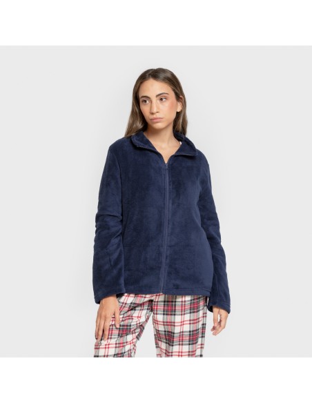 Felpa pile coral donna