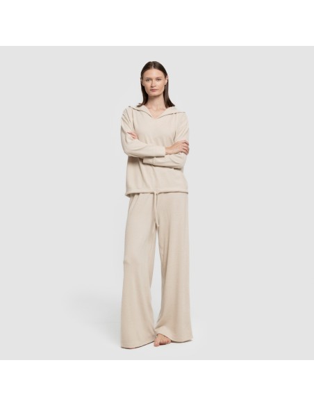 Pantalone lungo ampio in maglia extra morbida Pantalone lungo ampio in maglia extra morbida