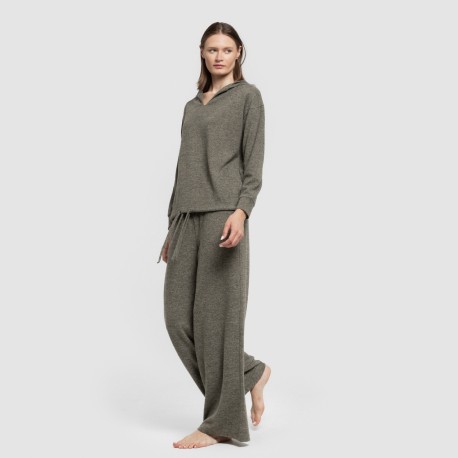 Pantalone lungo ampio in maglia extra morbida