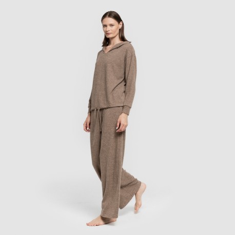 Pantalone lungo ampio in maglia extra morbida
