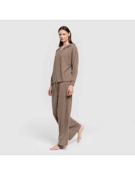 Pantalone lungo ampio in maglia extra morbida Pantalone lungo ampio in maglia extra morbida