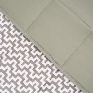 Copriletto jacquard ciniglia Tebas verde secco 2