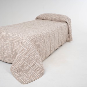 Copriletto jacquard ciniglia Vinuesa topo - 120gr