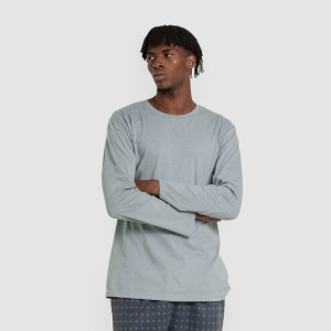 Pigiama uomo franella Loui verde azzurrato