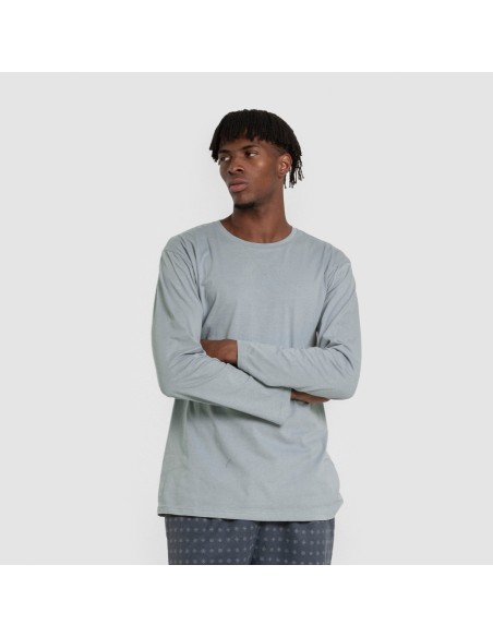 Pigiama uomo franella Loui verde azzurrato