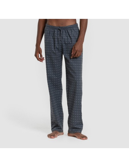 Pigiama uomo franella Loui verde azzurrato