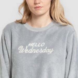 Pigiama coral polsini donna Hello Wednesday indaco 2