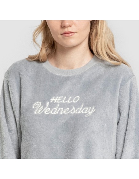 Pigiama coral polsini donna Hello Wednesday indaco Pigiama coral polsini donna Hello Wednesday indaco