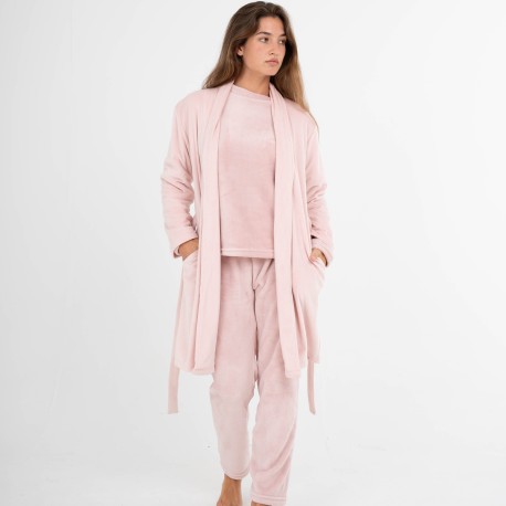 Vestaglia velluto super soft tinta unita