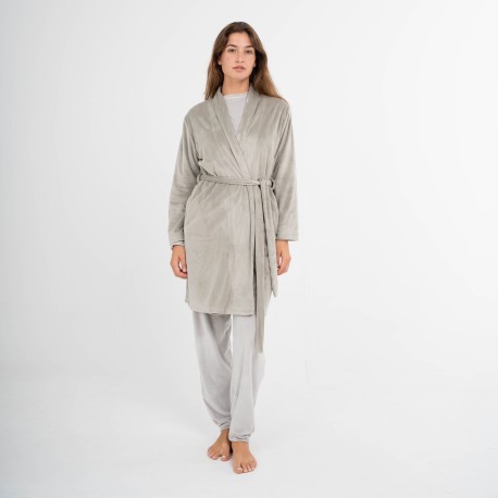 Vestaglia velluto super soft tinta unita