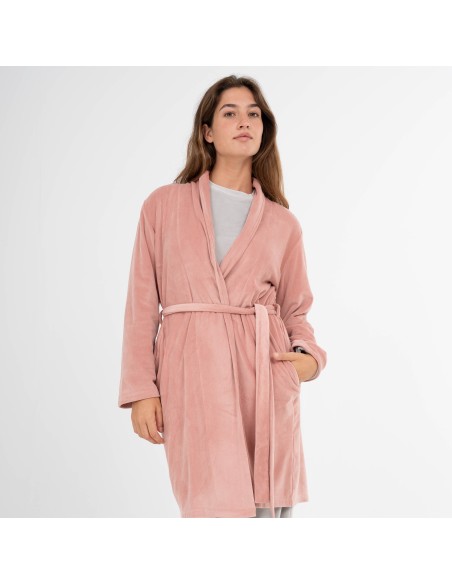 Vestaglia velluto super soft tinta unita