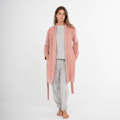 Vestaglia velluto super soft tinta unita