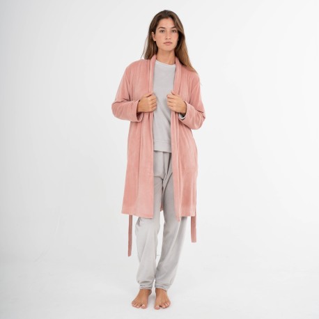 Vestaglia velluto super soft tinta unita