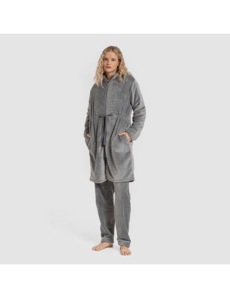 Vestaglia velluto Raya cerniera