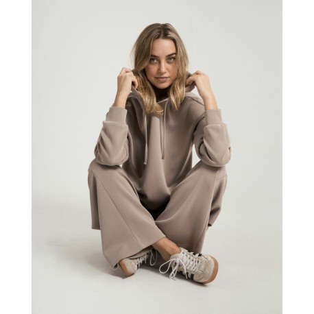 Felpa fluida con cappuccio donna