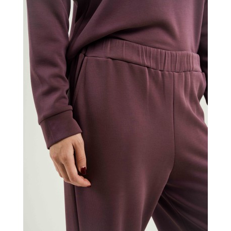 Felpa fluida da donna con mezza zip