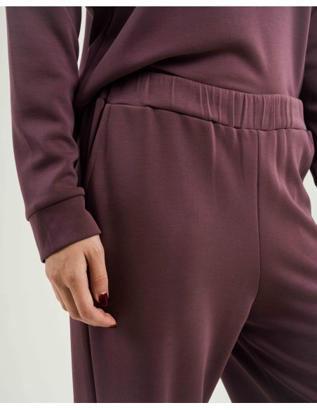 Felpa fluida da donna con mezza zip