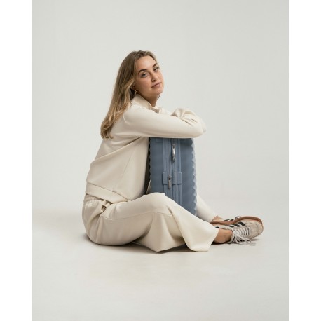 Felpa fluida da donna con mezza zip