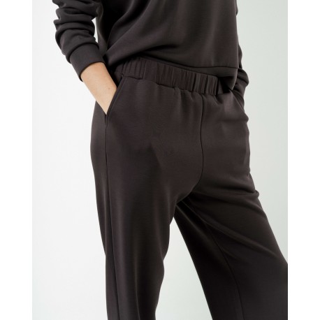 Felpa fluida da donna con mezza zip