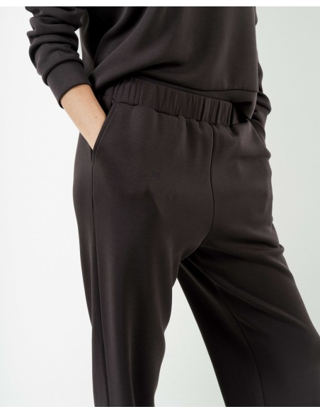 Felpa fluida da donna con mezza zip