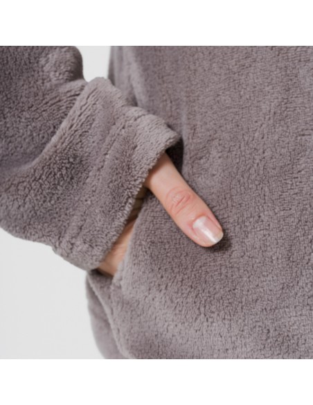 Felpa pile coral donna