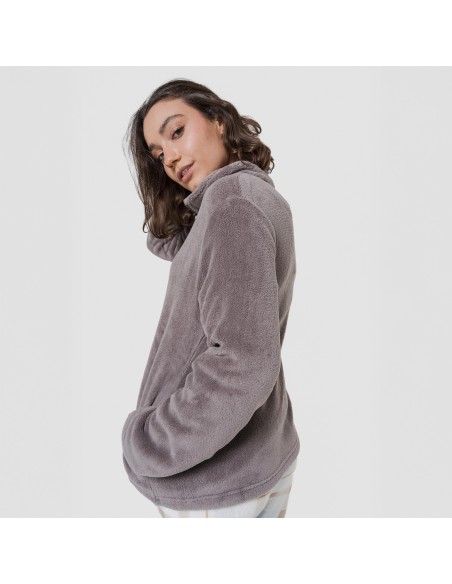 Felpa pile coral donna