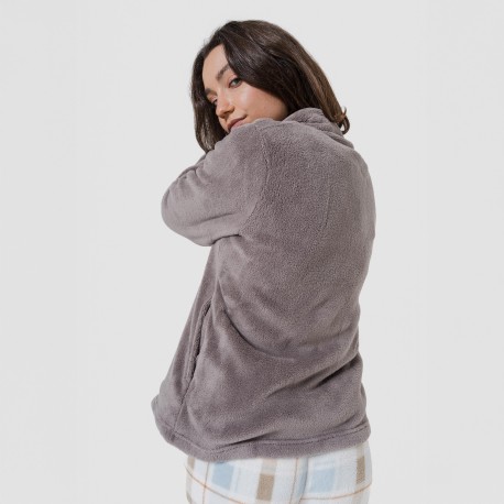 Felpa pile coral donna