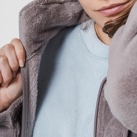 Felpa pile coral donna