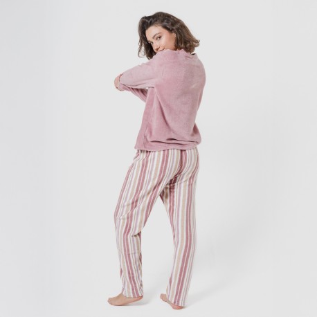 Pigiama coral Raya Calendula rosa