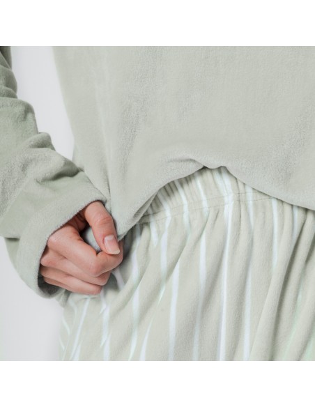 Pigiama velluto super soft Raya Astria verde tiffany