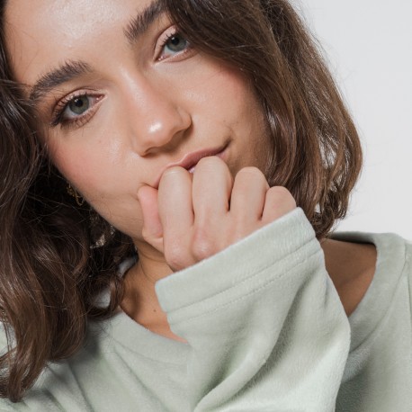 Pigiama velluto super soft Raya Astria verde tiffany