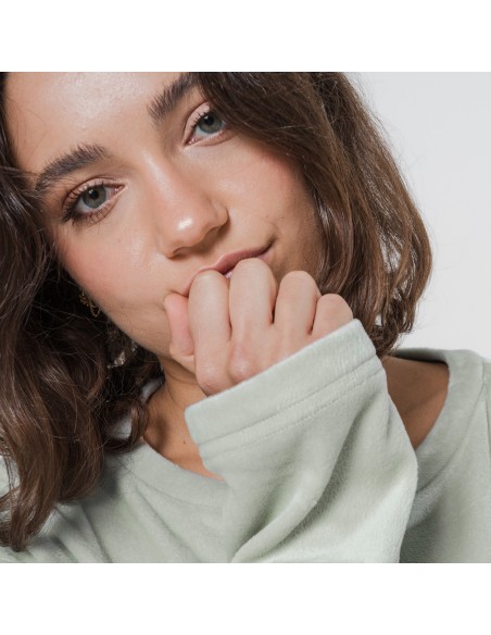 Pigiama velluto super soft Raya Astria verde tiffany