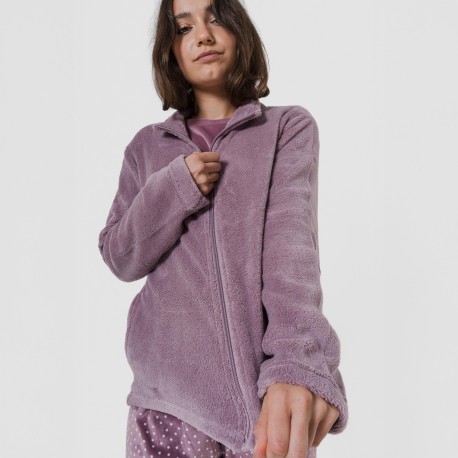 Felpa pile coral donna