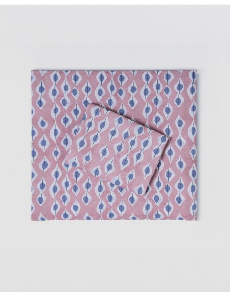 Set lenzuola cotone Concha malva