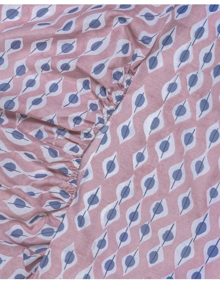 Set lenzuola cotone Concha malva