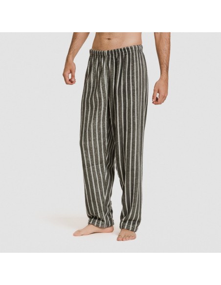 Pigiama pile coral uomo Raya Albert verde caccia