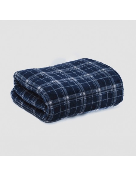 Coperta corrallo Cuadro Brais blu marino