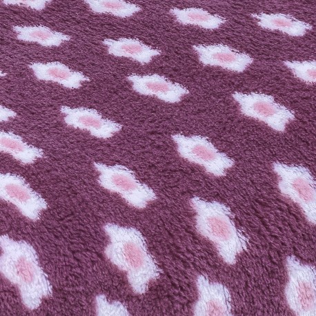 Coperta corrallo Berta berenjena