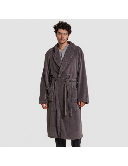 Vestaglia pile coral tinta unita