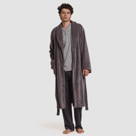 Vestaglia pile coral tinta unita