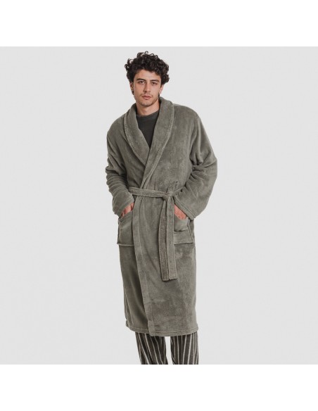 Vestaglia pile coral tinta unita