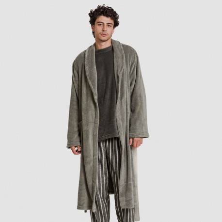 Vestaglia pile coral tinta unita