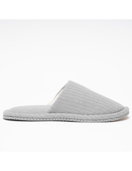 Pantofole a costine raya ancha indaco