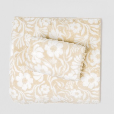 Set di lenzuola pile coral Alexis topo