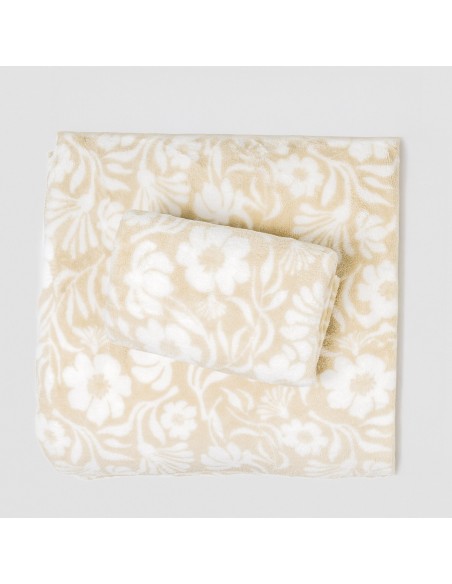 Set di lenzuola pile coral Alexis topo