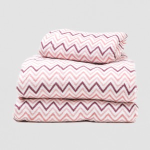 Set di lenzuola pile coral Kit rosa bebè