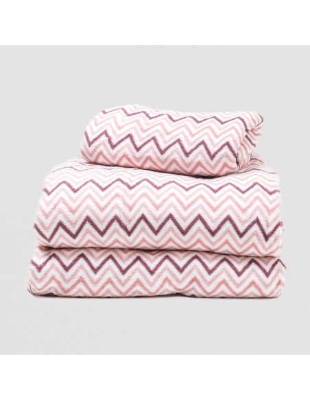 Set di lenzuola pile coral Kit rosa bebè