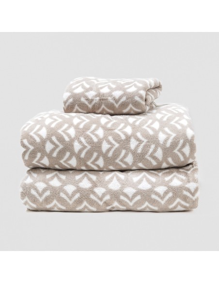 Set di lenzuola pile coral Etea grigio chiaro